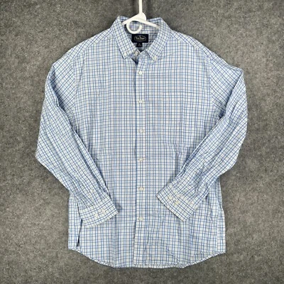 Nat Nast Luxury Originals Men's XL White Plaid Long Sleeve Button Down Shirt - Image 1 of 4