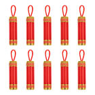  10 Pcs Plastic Decorative Firecrackers Chinese Lucky Pendant Ornament Hanging
