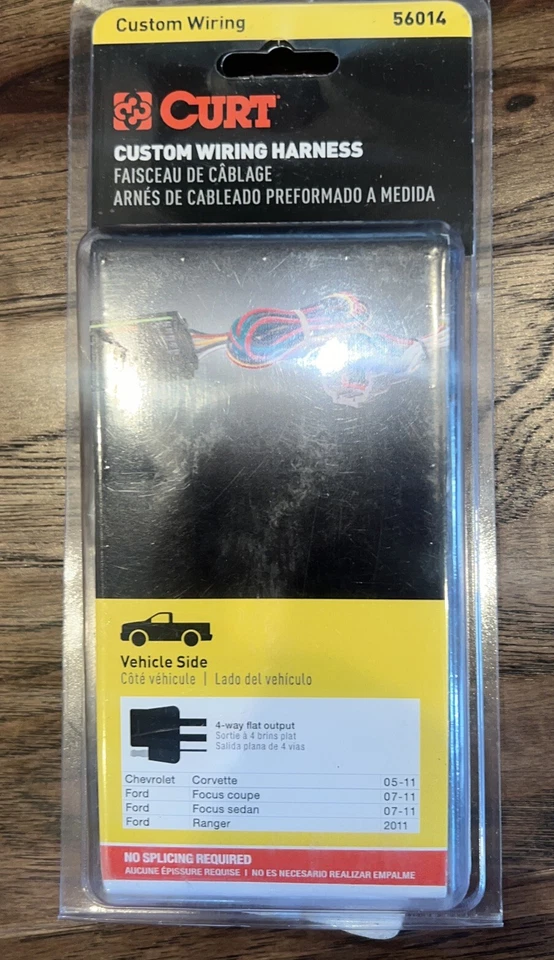 Проводка Curt 56014 для 05–11 Chevy Corvette/07–11 Ford Focus/11 Ford Ranger - Изображение 1 из 4