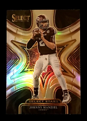 2023 Select Draft Picks Johnny Manziel Select Stars Silver SS-JM Texas ATM - Image 1 of 2