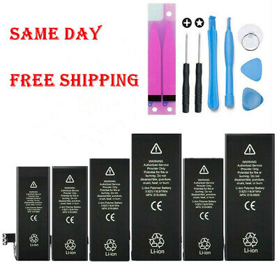 For IPhone 5 6 6S 7 8 X XS Plus Replacement Internal Battery W/Adhesive + Tool • 10.99$