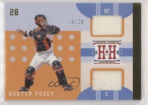 2019 Panini Chronicles Hometown Heroes Memorabilia Gold /28 Buster Posey #HHM-BP