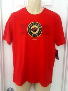 MINNESOTA WILD Youth T Shirt Size XL 18 Reebok Red Classic Logo New Boys Girls  - Picture 1 of 2