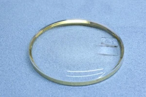 Omega 29.6mm DATE Alternative Gold Vetro Crystal Glass Uhrenglas Verre With LOGO - Imagen 1 de 2