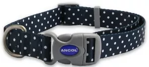 Soho Polka Dot Dog Collar - Blue. Adjustable, Environmentally Friendly. 3 Sizes. - Picture 1 of 13