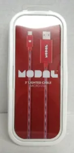 Modal - 3' Micro USB Charge-and-Sync Cable - Red - Picture 1 of 2