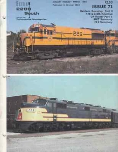 EXTRA 2200 SOUTH #71 / MKT, FL9, UP ROSTER, F-M & LIMA ROUNDUP, BALDWIN ROUNDUP - Picture 1 of 3