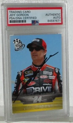 2011 PRESS PASS JEFF GORDON AUTOGRAPHED CARD#13 PSA/DNA AUTHENTIC AUTOGRAPH WOW - Image 1 of 4