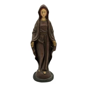 Beautiful Vintage Paper Mache Virgin Mother Mary Arms Extended Figurine  9” Tall - Picture 1 of 13