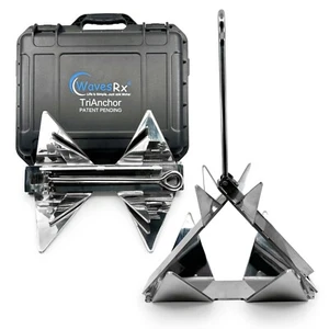 Open Box WavesRx 7lb TriAnchor - 316 Stainless Steel Folding Anchor for PWC - Picture 1 of 6