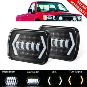 for Toyota Nissan Pickup Truck 2x 7x6" 5x7" DOT LED Headlight Hi-Lo Beam DRL Kit - Foto 1 di 12