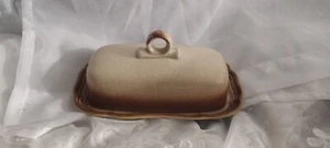 Mikasa Whole Wheat 8" Covered Butter Dish with Lid E 8000 Made in Japan - Picture 1 of 15