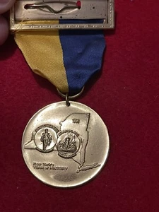 Vintage New York YEAR of HISTORY Medal Award Hudson Anniversary Champlain Celeb. - Picture 1 of 2