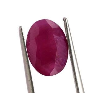 Dark Purplish Pink Color Natural Ruby 10 x 7 mm Oval Cut Kenya Gemstone 3.74 Ct - Picture 1 of 17