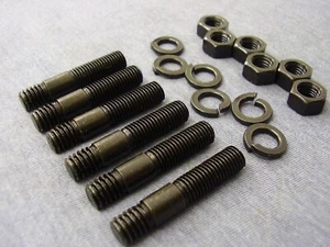 Ford Kent Crossflow H/T BLACK ZINC Exhaust Manifold STUD, Nut & Washer Kit - Picture 1 of 5
