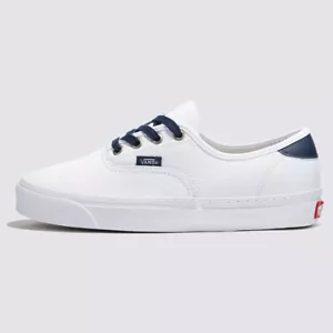 New Vans Authentic Lux Leather White/Navy Sneakers Low-Top Shoes 2024 - Picture 1 of 7