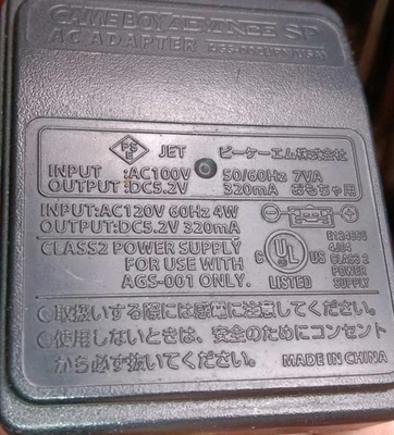 Cargador de pared Nintendo Gameboy Advance SP enchufe OEM para GBA o DS - Funciona Foto 1 de 4