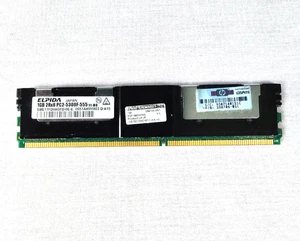 ELPIDA HP 1GB 2Rx8 PC2-5300F DDR2 ECC FBDIMM Server RAM 398708-051 Used - Picture 1 of 2