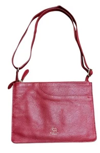 Radley London Red Leather Crossbody Purse 10" X 7" Women's Shoulder Hand Bag - Picture 1 of 21