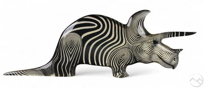 Escultura de dinosaurio Abraham Palatnik vintage de mediados de siglo Lucite Triceratops Foto 1 de 4