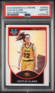 🔥 2023 Bowman U Chrome - CAITLIN CLARK #07B22 - PSA 10!! - Picture 1 of 2