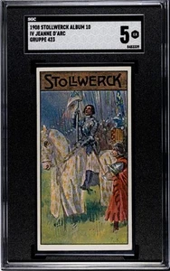 1908 Stollwerck Album 10 Gruppe 423 #4 Joan Of Arc Jeanne D'Arc Saint SGC 5 EX - Picture 1 of 2