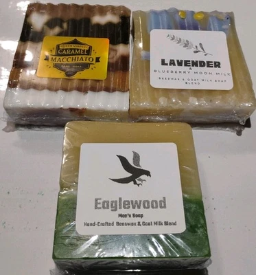 Мыльные батончики ручной работы лот из 3–11,5 унций - Изображение 1 из 4