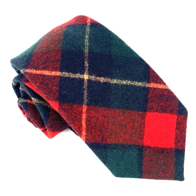 Corbata Pendleton Vintage 100% Lana Virgen Tartán Cuadros Clásica EE. UU. Roja, Azul Verde Foto 1 de 4