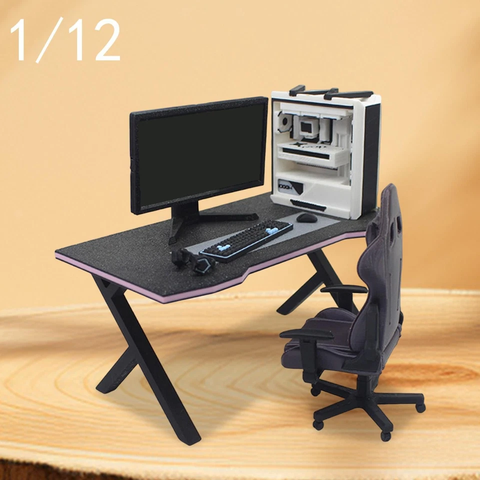 Mobili in miniatura per casa delle bambole in scala 1:12, mobili per eSport, - Immagine 1 di 1