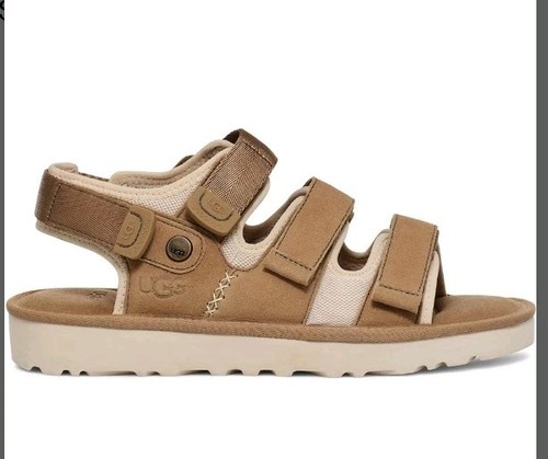 UGG Sandali Uomo Goldenco Multi Strap Regolabili Pelle Sabbia Uomo Taglia 11
