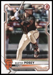 2021 Bowman #6 Buster Posey San Francisco Giants   Baseball Card