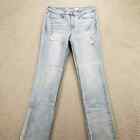 Seven7 Jeans Womens 8 Blue Denim High Rise Slim Straight Light Wash Pockets