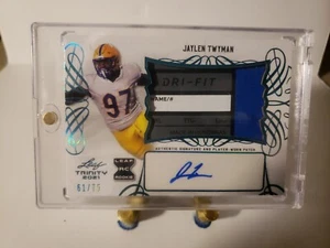 2021 Leaf Trinity Patch Auto "Tag" Jaylen Twyman #PA-JT1 Patch Auto /75 🔥 🔥 - Picture 1 of 2