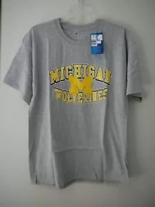 Champion NCAA Michigan Wolverines Mens Champ Short Sleeve T-Shirt Gray Sz L NWT - Picture 1 of 5