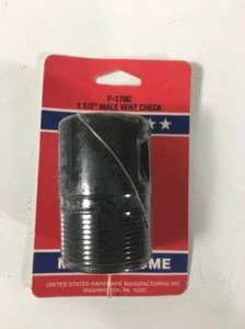 Us Hardware P-178C Male Vent Check, 1-7/8" x 2-7/8", Black (PF1) - Picture 1 of 3