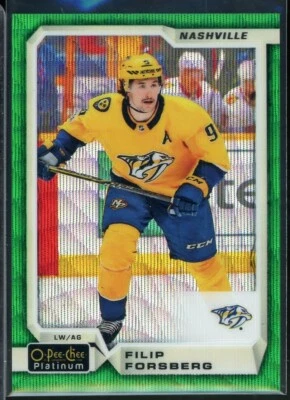2018-19 O-Pee-Chee Platinum Emerald Surge #56 Filip Forsberg 03/10 - Image 1 of 2