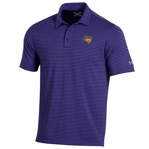 Under Armour NCAA Men's Playoff Short Sleeve Stripe Polo Northwestern 3XL Cover