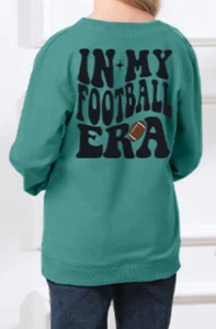 NEW Cudtum Unisex Kid's In My Football Era Game Day Sweatshirt Size 11-12 Years - Picture 1 of 2