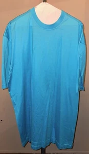 MEN'S BUGATCHI UOMO TURQUOISE EGYPTIAN SPORT/DRESS COTTON T-SHIRT - SIZE XL  - Picture 1 of 4