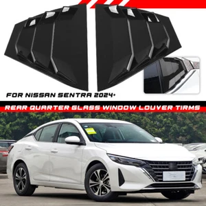 Cubierta de persiana de ventana de ventilación trasera negra brillante para Nissan Sentra 2024+ - Imagen 1 de 11