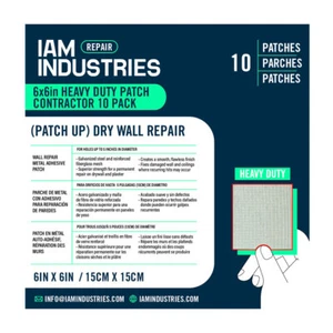 6" X 6" CONTRACTOR 10 PACK - HEAVY DUTY DRYWALL REPAIR PATCHES - Picture 1 of 1