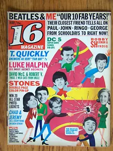 16 Magazine May 1965 - LOTS OF BEATLES, Rolling Stones 2 page pin-up, DC5 PIN-UP - Picture 1 of 10
