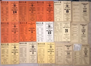 Lot of 25 Timetables ATSF Railroad Santa Fe Railway Co RR TT Burlington, SP, NR - Picture 1 of 24