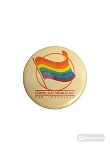 Vintage - San Francisco Lesbian/Gay Freedom Day Pinback / Button - 1 3/4" LBGTQ - Picture 1 of 7