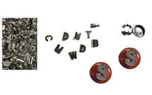 1 Pieza Cubre Botones 1 Inicial Col. Plata Esmaltado Naranja, X Par Compre 2 - Picture 1 of 3