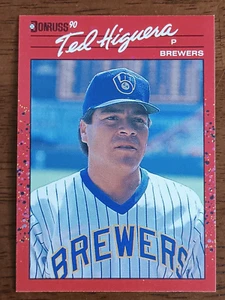TED HIGUERA MILWAUKEE BREWERS 1990 DONRUSS BASEBALL CARD #339 - Picture 1 of 1