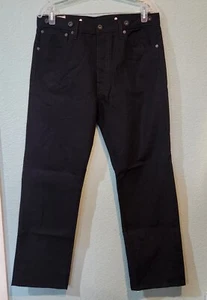 Levis 201 Pants Mens 32x30 Black Canvas Buckle Back Relaxed Fit Unworn Jeans  - Picture 1 of 7