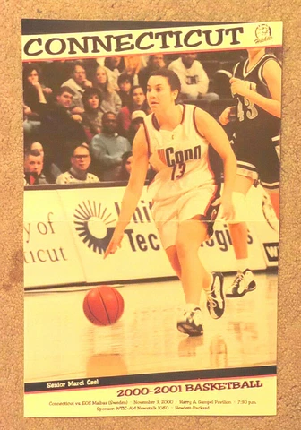 UCONN HUSKIES WOMENS HOOPS - GAME PROGRAM - vs EOS MALBUS SWEDEN - 11/23/00 - NM Cover