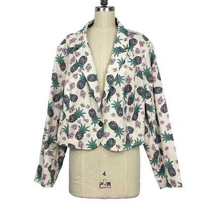 Modcloth Jacket Pineapple Lasting Impression Blazer Plus Sz 3X Single Button - Image 1 of 4