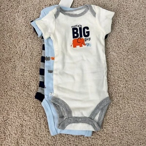 NWT Carter's Boys Bodysuit NB Just One You Elephant Set of 3 - Picture 1 of 6